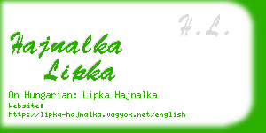 hajnalka lipka business card